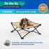 COOLAROO On the Go Cooling Elevated Dog Bed - Portable for Travel & Camping, Standard, Desert Sand