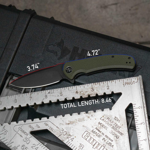 704 Gear V2 3.74" 14C28N Urban Ranger | EDC Folding Pocket Knife with Ambidextrous Thumbstud and Crossbar Lock | Blade