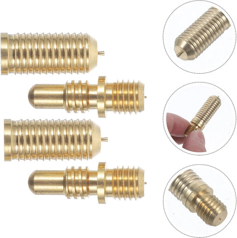 Kisangel 2 Sets Pool Cue Joint Pin Screws - Billiard Joint Pin Connector for Cue Tip Inserting Hardware Supplies