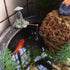 2Pcs Sitting Fishing Figurines Asian Japanese Sandstone Mini Fisherman Statue Vintage Ornament for Fish Tank Pot Garden Home Aquarium Decoration,D