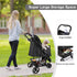 AESRAOU 3 Pet Stroller Foldable Cats/Dogs Stroller with Storage Basket and Cup Holder Wheels Dog Cat Carrier Strolling