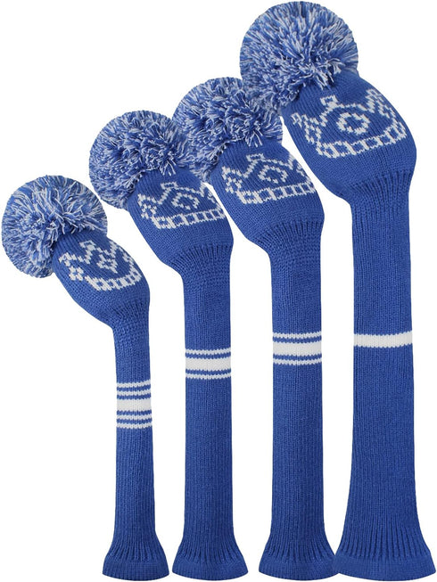 Scott Edward Knit Wood Golf Club Head Covers 4 Pieces for Driver and Fairway Wood