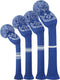 Scott Edward Knit Wood Golf Club Head Covers 4 Pieces for Driver and Fairway Wood