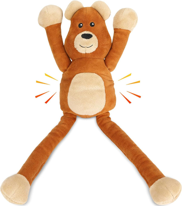 Large Tough Squeaky Dog Toys, Interactive Tug-Pull Plush Chew Toys for Small, Medium, and Large Dogs