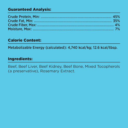 BIXBI Liberty Freeze Dried Dog Food Topper + Treat, Beef Recipe, 4.5 oz, 98% Meat, No Fillers, USA Made