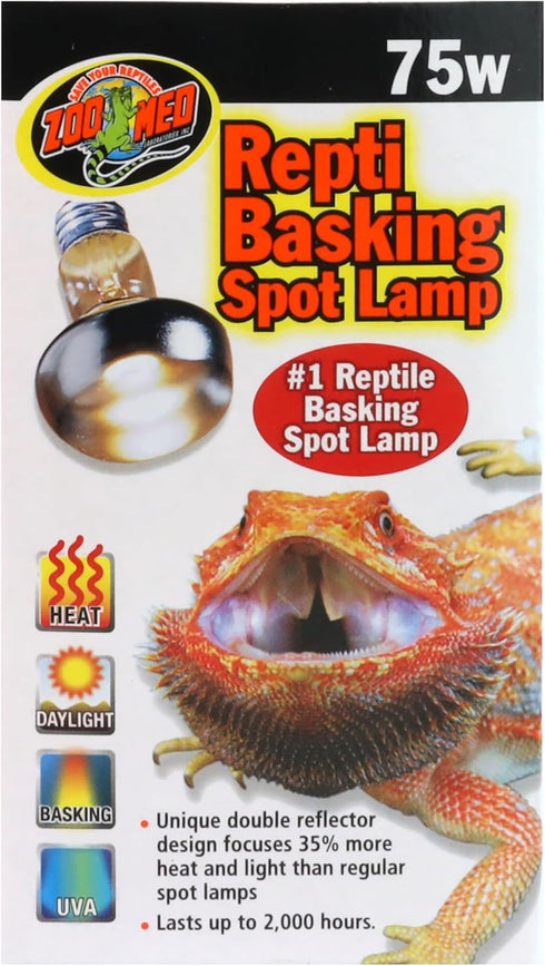 Zoo Med Repti Basking Spot Lamp Replacement Bulb, 75 Watts - Pack of 3