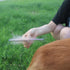 ROPO Dog Comb for Removing Matted Fur - Pet Dematting Comb with Non-Slip Grip Handle and Rounded Teeth for Long and