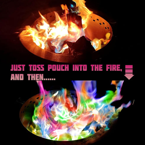 Magic Campfire Fire Color Changing Packets, Bonfire Color Packets, Fire Color Packets for Campfire (5 Pack)