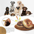 Dog Chew Toys for Aggressive Chewers - Indestructible Tough Squeaky Toys for Small/Medium/Large Breeds, Donut Brown
