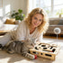 Pniotra Cat Nail File Enrichment Box with Bell Ball & Sandpaper Inside, Cat Scratch Puzzle Enrichment Box, Stress Free