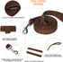 Strong Durable Nylon Dog Training Leash, 1 Inch Wide Traction Rope, 6 ft 10ft 15ft for Small Medium Dogs (Brown)