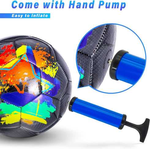 Size 4 Soccer Ball, Durable Construction for Kids, Teens, Boys, Girls, Youth Soccer Players Training Gifts