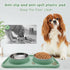 BNOSDM Double Dog Food Bowls with Non-Spill Plastic Mat, Pet Feeder Bowl Set for Small Medium Dogs