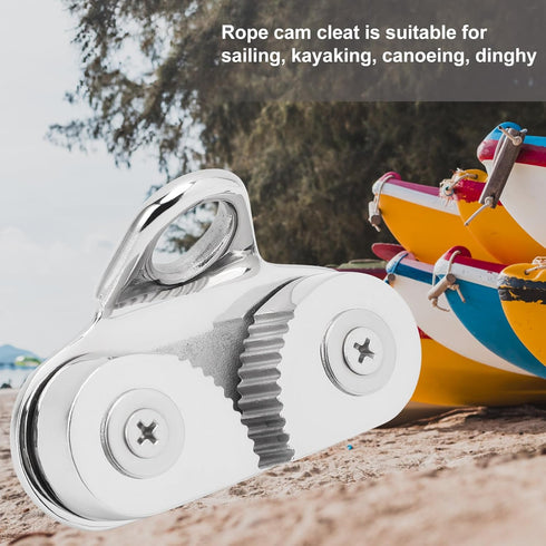 Ymiko 316 Stainless Steel Cam Cleat, Proof Rope Cleats for 3-15mm Ropes, Boat Hardware for Sailboat Kayak