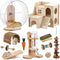 Sonwyoung 18 Pcs Hamster Cage Accessories, Silent Hamster Wheel, 15 Chew Toys Set,