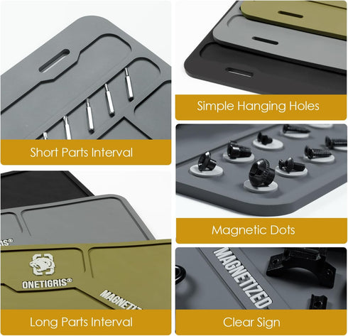 OneTigris Gun Cleaning Mat, Rifle Pistol Gun Mat with Magnetic Dots, Non-Slip Oil Resistant