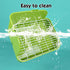 RUBYHOME Rabbit Litter Box Toilet, Plastic Square Cage Box for Small Animals, 11.4 Inches (Green)