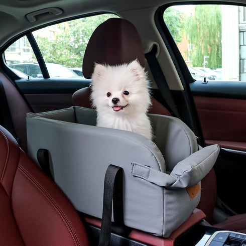 Centre Console Dog Car Seat, Booster Seat for Small Dogs and Cats, Pets Up to 22lbs