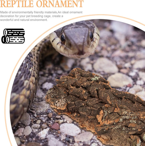 Mipcase Reptile Bark Hideout Decor - Cork Bark Climbing Mat for Terrarium and Reptiles