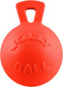 Jolly Pets Tug-n-Toss Heavy Duty Chew Ball with Handle, Orange, 8"