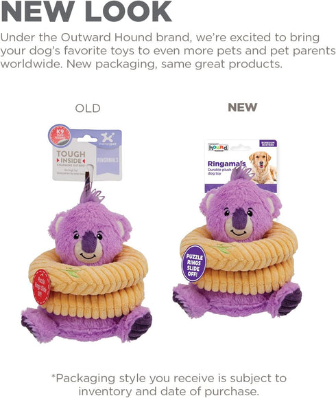 Outward Hound Ringamals Koala Interactive Plush Dog Toy Puzzle