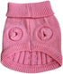 FAMI Dog Clothes, Soft Winter Puppy Sweaters for Dogs Small XS S, Cat Apparel (Pink, Large)