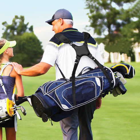 Golf Bag Strap Replacement, Comfort Double Shoulder Adjustable Strap, Padded Golf Carrying Bag Strap