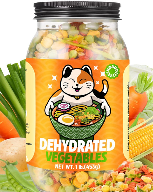 Egcina 16OZ Dehydrated Freeze Dried Vegetables - 100% Natural Large Packaging Ramen Toppings,