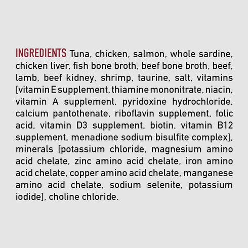 ORIJEN Adult Wet Cat Food, Grain Free Tuna, Salmon & Beef Entree in Bone Broth, 12 Pack, 5.5 oz