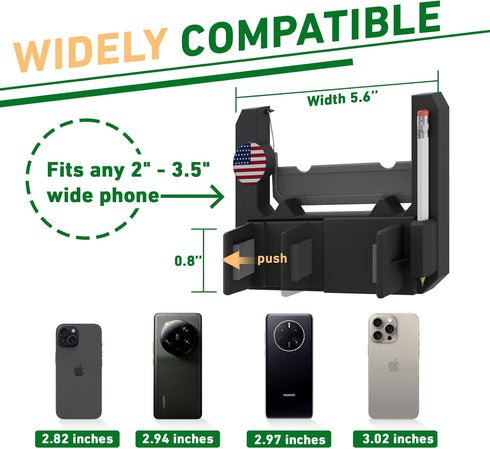 Golf Cart Steering Wheel Cell Phone Mount, Flip Up Phone Holder for Club Car, EZGO, Yamaha