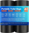 40 Portable Camping Toilet Bags, Biodegradable Compostable Thickened for 5 Gallon Bucket