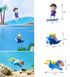 3 Pack Floating Fish Tank Decorations, Cute Little Diver, Surfer Boy, Whale-Riding Girl for Aquarium Decor