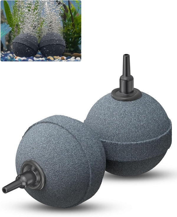 Pawfly Air Stone 2 Inch, Airstone Oxygen Diffuser for Fish Tank, Buckets, Small Pond, 2 Pack