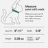 CollarDirect Leather Cat Collar, Safety Collar with Elastic Strap, Kitten Collar with Bell, 8-11 Inch, White
