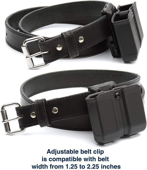 OWB Polymer Double Magazine Holster Ambidextrous Carrier for 9mm/.40 Calibers Double Stack Magazines