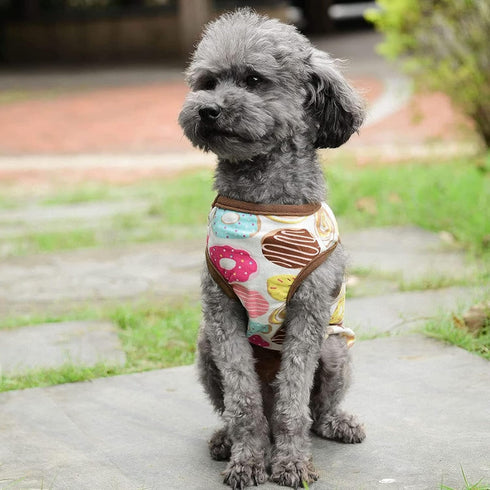 Small Dog Shirt, Cute Puppy Cat T-Shirt, Soft Cotton Sleeveless Tee for Small Dogs Cats, Summer Doggy Vest (Coffee