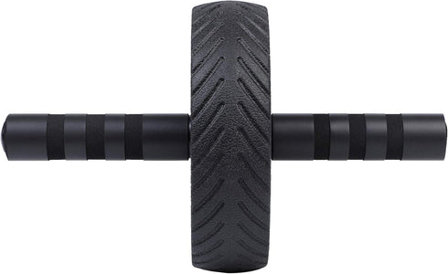 HolaHatha Compact Exercise Fitness Abdominal Core Building Workout Single Non Slip Ab Roller Wheel Equipment with Handles for Home Gym and Toning