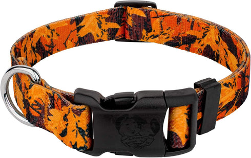 Country Brook Petz Deluxe Orange Sunset Camo Dog Collar - Made in The U.S.A. (1 Inch, Medium)