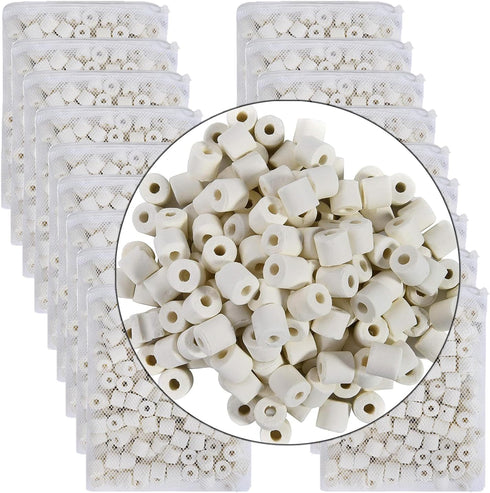 JIHAQUA 18 lbs Aquarium Bio Ceramic Rings Filter Media for Pond Fish Tank