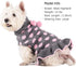 KYEESE Turtleneck Dog Sweater Dress for Small Dogs, Polka Dot Knit Pullover with Leash Hole, Warm Pet Sweater