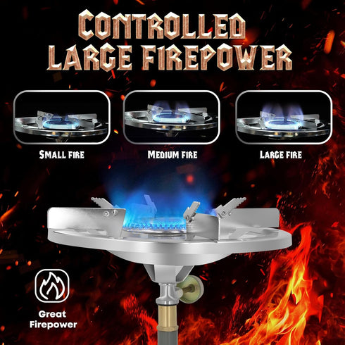 Lightweight Outdoor Propane Stove for Camping, RV Travel, Outdoor Cooking