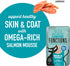 Tiki Cat Born Carnivore Skin & Coat, Salmon Recipe in Broth, Omega-3 and Biotin, Mousse Cat Food Topper, 1.5 oz. Pouch