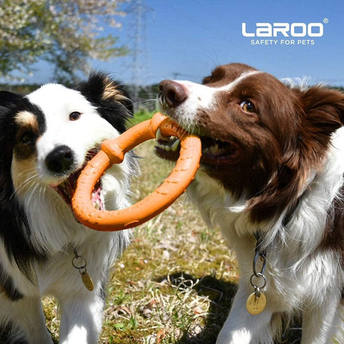 LaRoo Dog Training Ring - Outdoor Fitness Floatable Pulling Toy and Flying Disc for Small Dogs