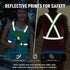 Running Vest Chest Phone Holder, Reflective Safety Gear for Dog Walking, Cycling - Adjustable Waist/Shoulder