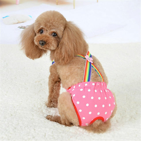 QIANQJL Dog Diaper Shorts Sanitary Pantie Female Dogs Adjust Suspender Diaper Panties Period Briefs Dog Physiological
