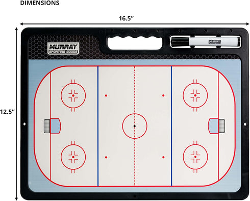Murray Sporting Goods Premium Coaches Clipboard, Double-Sided Dry Erase Marker Board for Basketball, Baseball, Soccer