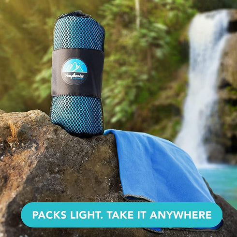 Youphoria Microfiber Travel Towel - Fast Drying Lightweight Quick Dry Towel for Camping, Beach, Backpacking, Hiking &