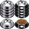 Hillban 10 Pack Stainless Steel Cat Bowls with Rubber Base, Anti Slip Stackable Food and Water Bowls