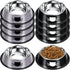 Hillban 10 Pack Stainless Steel Cat Bowls with Rubber Base, Anti Slip Stackable Food and Water Bowls