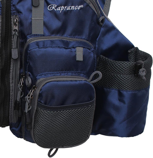 Raprance Fishing Vest for Men and Women - Outdoor Activity Fly Bass Fishing Vest Backpack